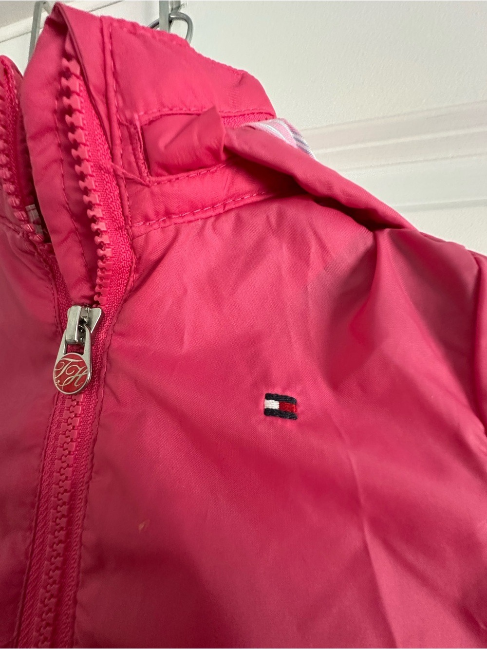 Tommy Hilfiger Hot Pink Hooded Windbreaker Jacket 12mo